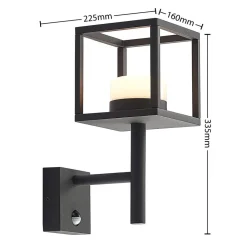 Lucande Timio buitenwandlamp, uplight, sensor, GX53, IP44