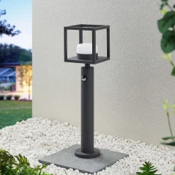 Lucande Timio tuinpadverlichting, 60cm, bewegingsmelder, GX53, IP44