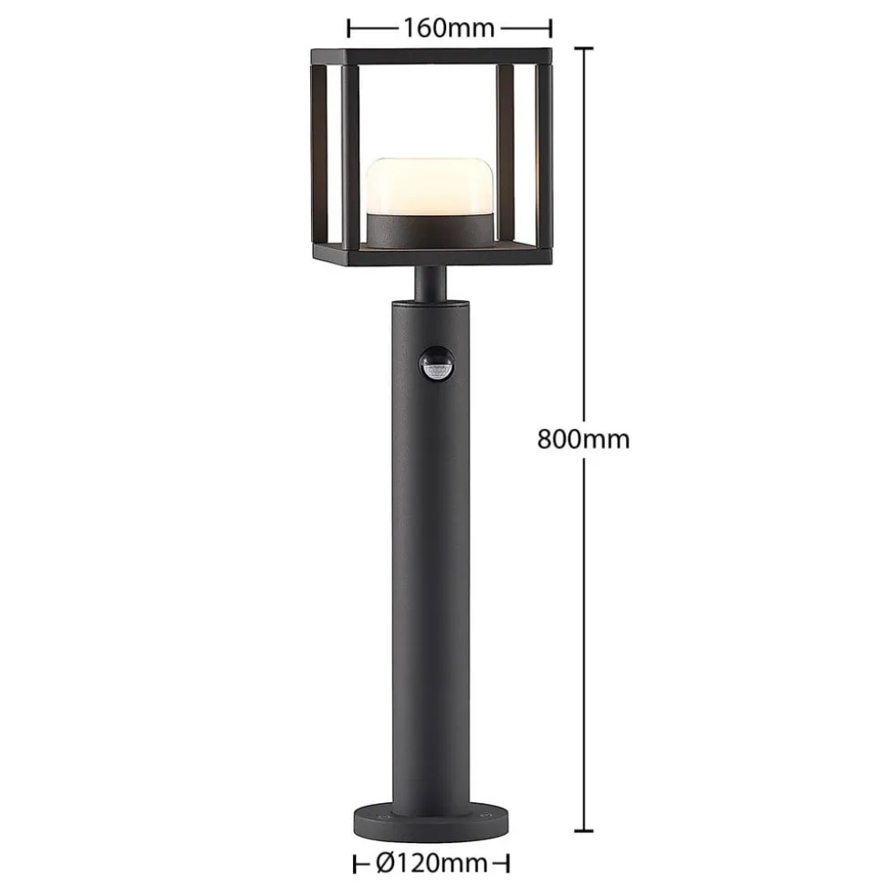 Lucande Timio tuinpadverlichting, 60cm, bewegingsmelder, GX53, IP44