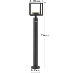 Lucande Timio tuinpadverlichting, 85cm, bewegingsmelder, GX53, IP44