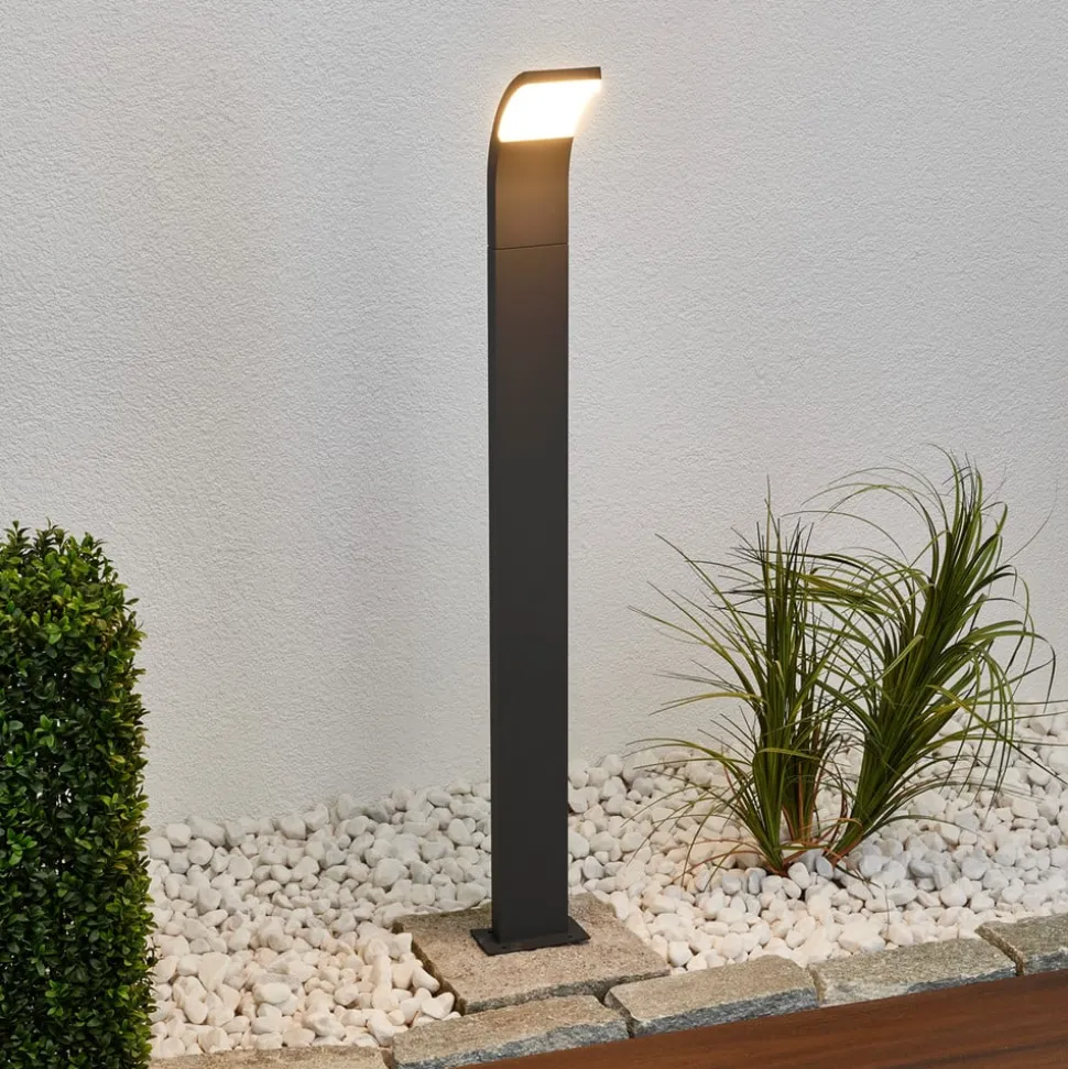 Lucande Timm LED tuinpadverlichting, 100 cm, antraciet, metaal, IP54