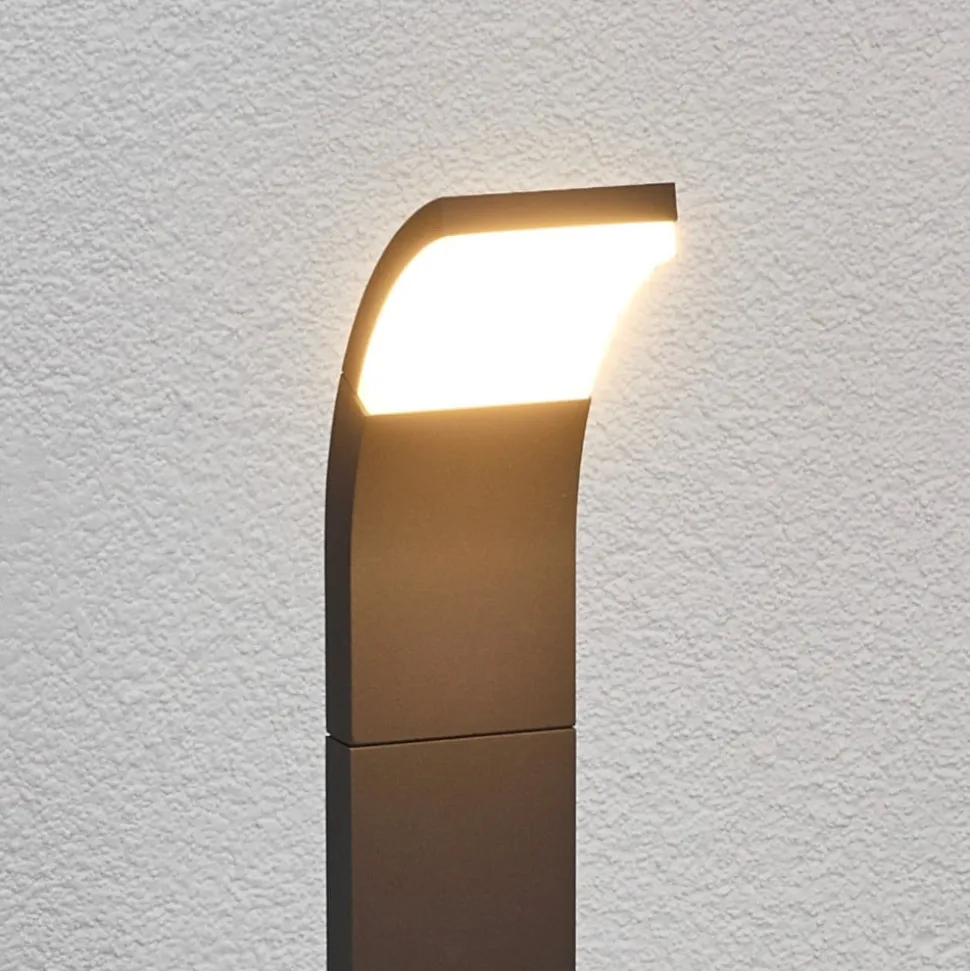 Lucande Timm LED tuinpadverlichting, 100 cm, antraciet, metaal, IP54
