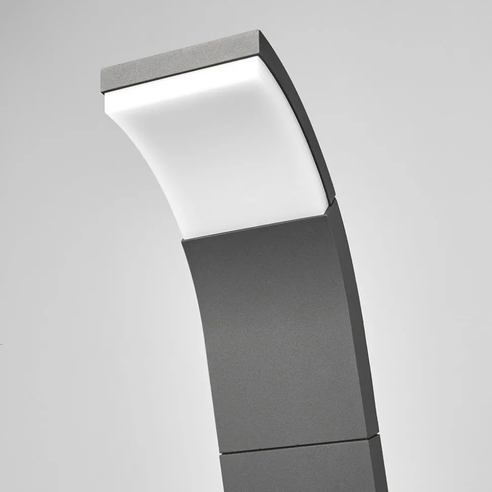 Lucande Timm LED tuinpadverlichting, 100 cm, antraciet, metaal, IP54