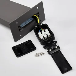 Lucande Timm LED tuinpadverlichting, 100 cm, antraciet, metaal, IP54