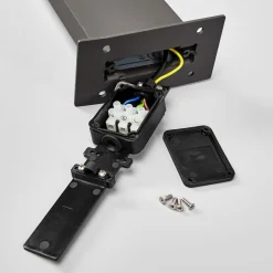 Lucande Timm LED tuinpadverlichting, sensor, 100cm, antraciet, IP54