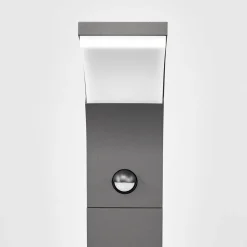 Lucande Timm LED tuinpadverlichting, sensor, 60 cm, antraciet, IP54
