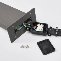 Lucande Timm LED tuinpadverlichting, sensor, 60 cm, antraciet, IP54