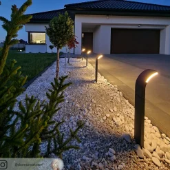 Lucande Timm LED tuinpadverlichting, 60 cm, antraciet, metaal, IP54