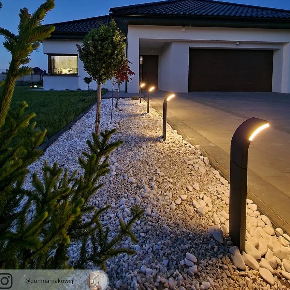 Lucande Timm LED tuinpadverlichting, 60 cm, antraciet, metaal, IP54