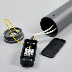 Lucande Tomas LED tuinpadverlichting, 75 cm, donkergrijs, IP54