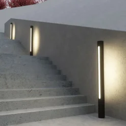 Lucande Tomas LED tuinpadverlichting, 75 cm, donkergrijs, IP54