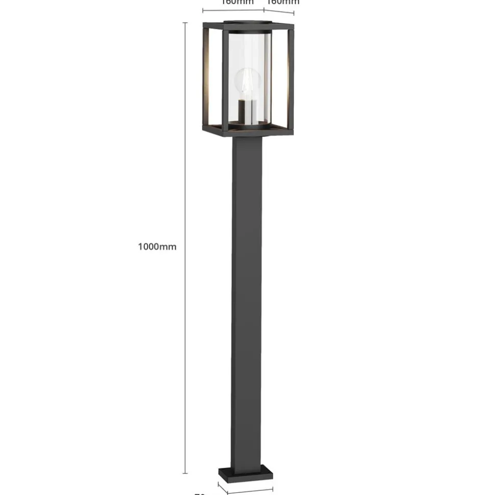 Lucande tuinpadverlichting Ferda, 100 cm, antraciet, IP44