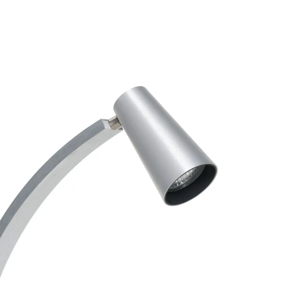 Lucande Velanoris tafellamp, geborsteld aluminium