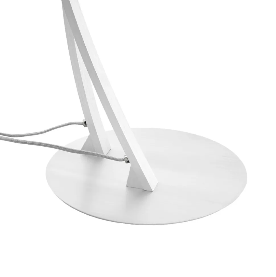 Lucande Velanoris vloerlamp, 2-lamps, geborsteld aluminium