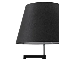 Lucande vloerlamp Amona, zwart, textiel, 150 cm, driepoot