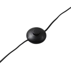 Lucande vloerlamp Amona, zwart, textiel, 150 cm, driepoot