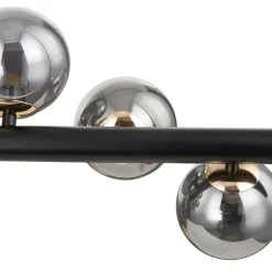 Lucande vloerlamp Diborah, rookgrijs, glas, 150 cm, G9