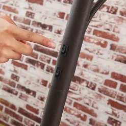 Lucande vloerlamp Dunja, wit/roest, metaal, leeslamp