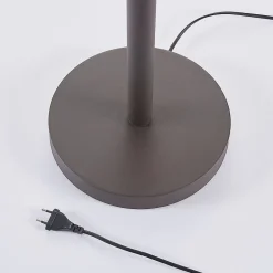 Lucande vloerlamp Dunja, wit/roest, metaal, leeslamp