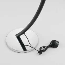 Lucande vloerlamp Evelyna, grijs/zwart, metaal, 192cm