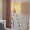 Lucande vloerlamp Jorick, bamboe, driepoot, hoogte 166 cm