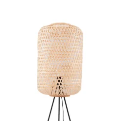 Lucande vloerlamp Jorick, bamboe, driepoot, hoogte 166 cm