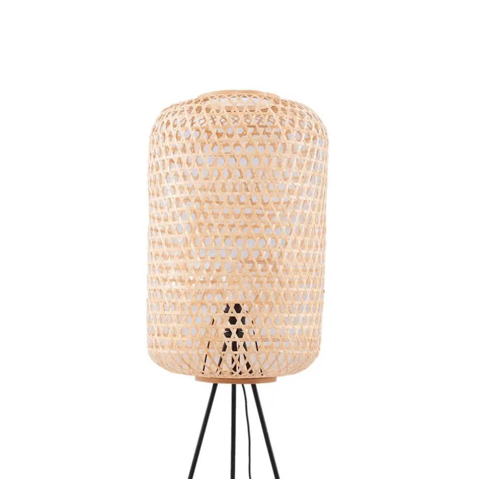 Lucande vloerlamp Jorick, bamboe, driepoot, hoogte 166 cm