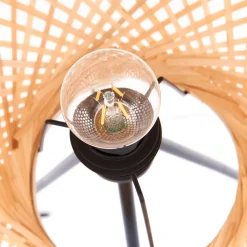 Lucande vloerlamp Jorick, bamboe, driepoot, hoogte 166 cm