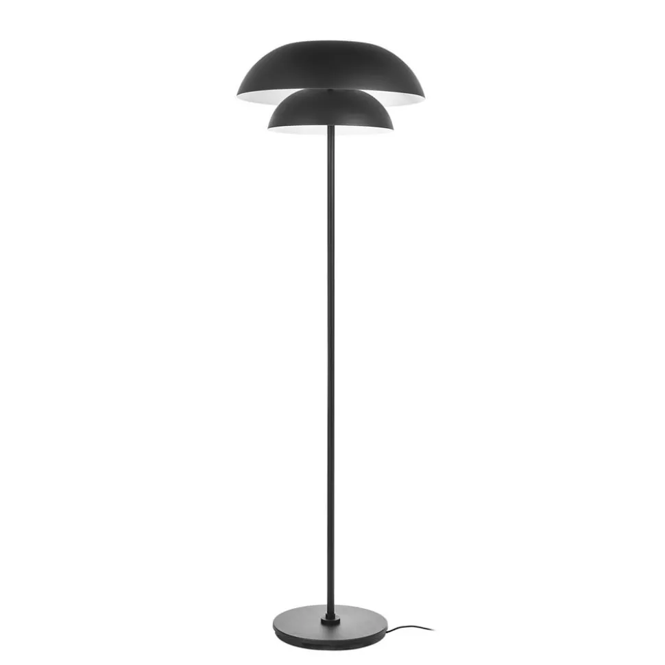 Lucande vloerlamp Kellina, 151 cm, zwart, metaal, E27
