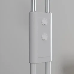 Lucande vloerlamp Medira, wit, 2-lamps, verstelbaar, GU10