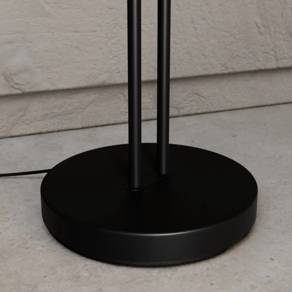 Lucande vloerlamp Medira, zwart, 2-lamps, verstelbaar, GU10