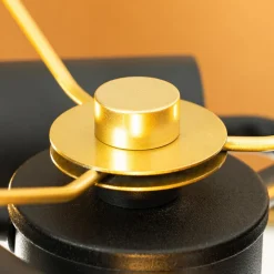 Lucande Vloerlamp van stof met bladdecoratie