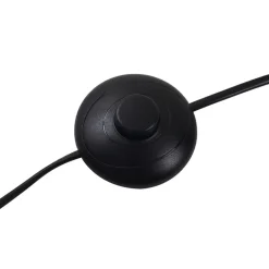 Lucande vloerlamp Visata, zwart, glas, 3-lamps, driepoot