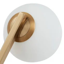 Lucande wandlamp Bidolo, messingkleurig, glas, 12 cm, IP44