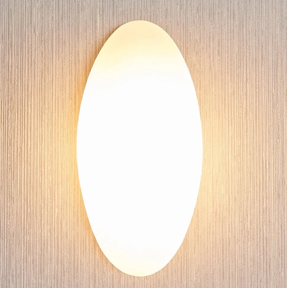 Lucande wandlamp Jemima, 24 cm, glas, elliptisch