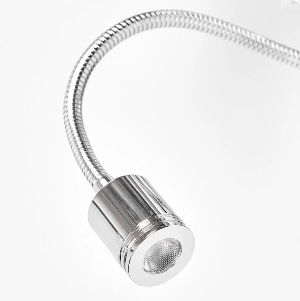 Lucande wandlamp Rebekka, 31 cm, zwart, LED leesarm