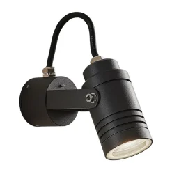 Lucande wandspot Galina, grijs, aluminium, 11,2 cm hoog