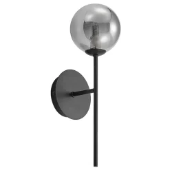 Lucande Wynona wandlamp, 1-lamps, zwart