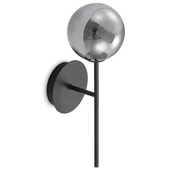 Lucande Wynona wandlamp, 1-lamps, zwart