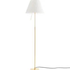 Luceplan Costanza vloerlamp D13t, messing/wit