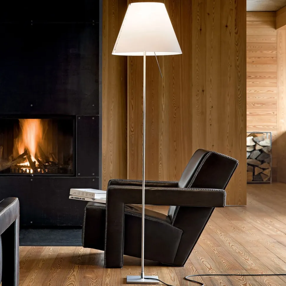 Luceplan Costanza vloerlamp D13tif, alu/wit