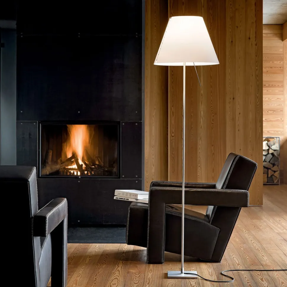 Luceplan Costanza vloerlamp D13tif, alu/wit