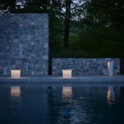 Luceplan Fienile LED sokkellamp 32cm lichtgrijs