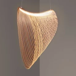 Luceplan Illan LED houten hanglamp dimbaar Ø 100cm