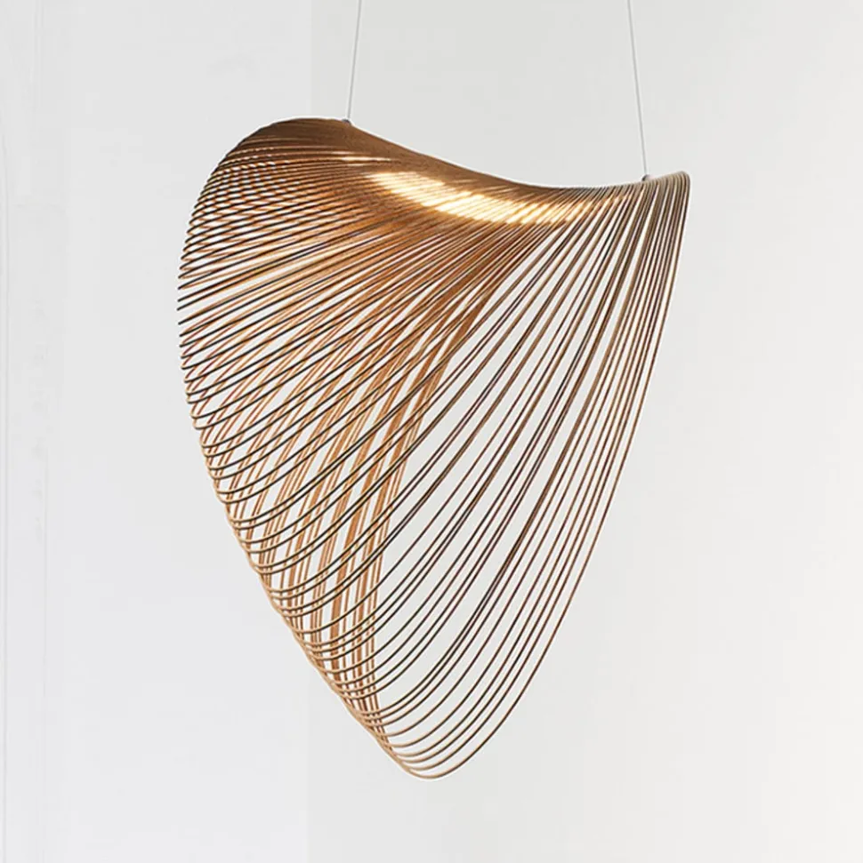 Luceplan Illan LED houten hanglamp dimbaar Ø 100cm