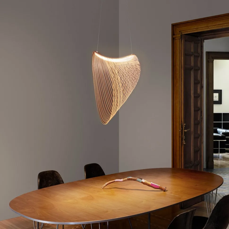 Luceplan Illan LED houten hanglamp dimbaar Ø 100cm