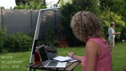 Luctra Flex LED vloerlamp snoerloos, accu alu