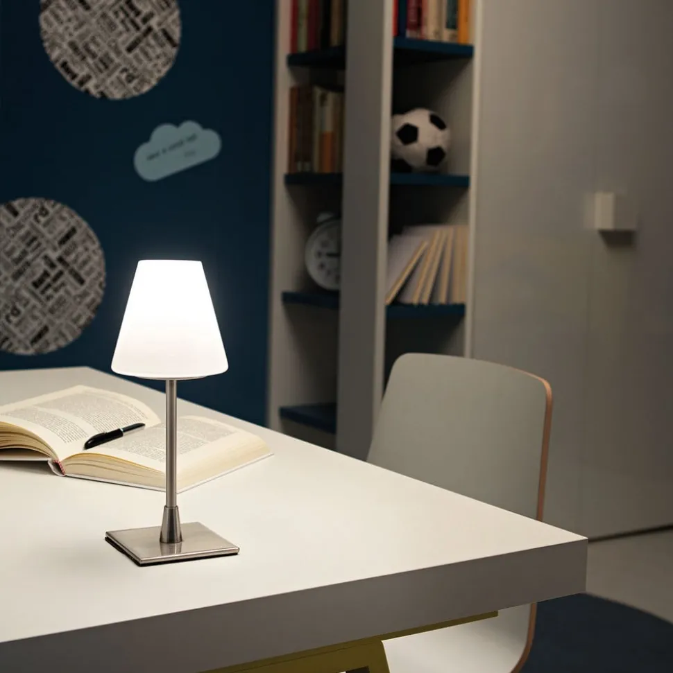 Lucy LED tafellamp met touchdimmer, chroom