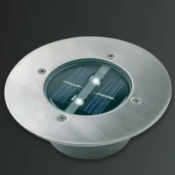 Lugo LED grondspot inbouwlamp, IP44, roestvrij staal, glas