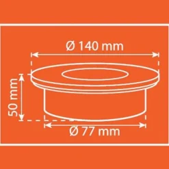Lugo LED grondspot inbouwlamp, IP44, roestvrij staal, glas